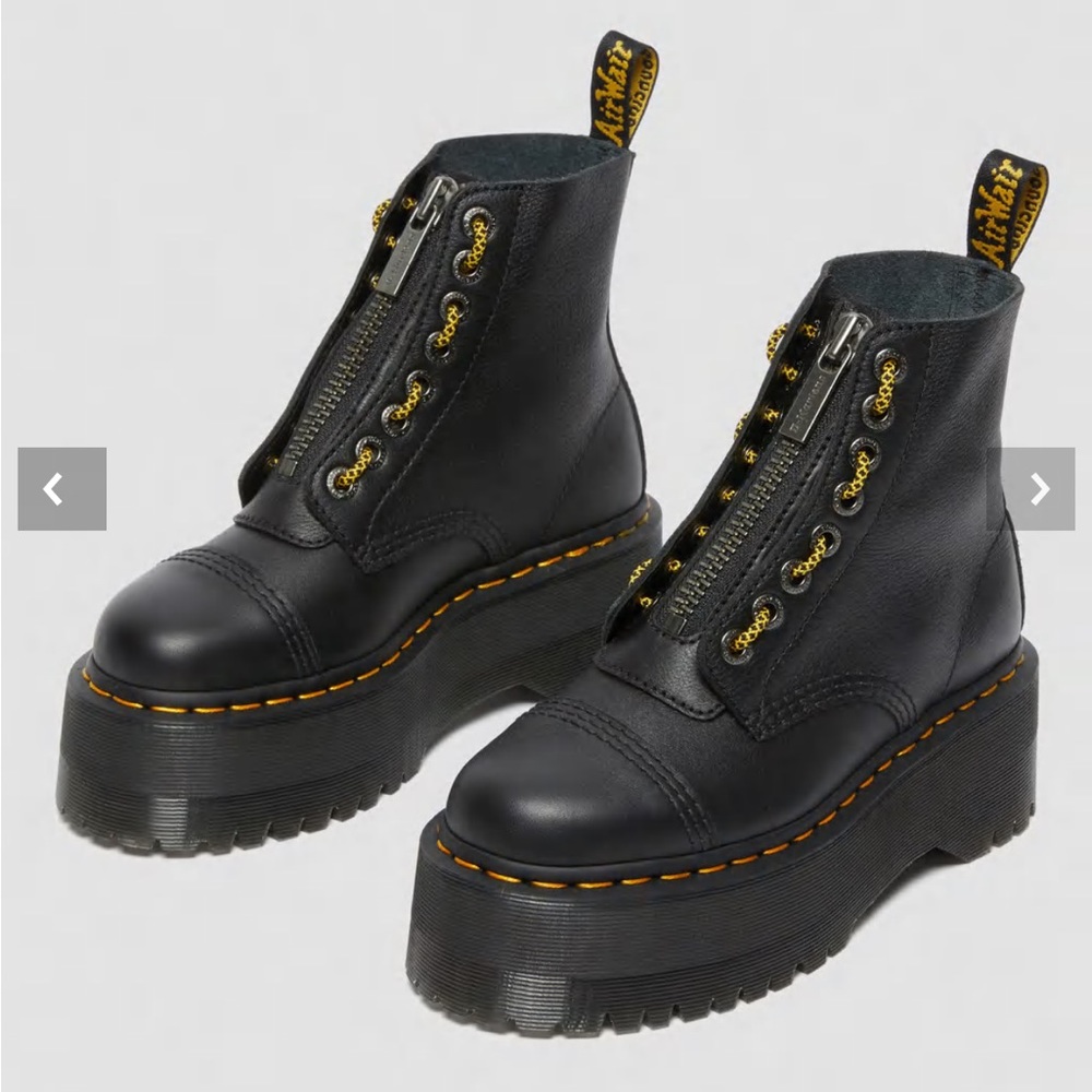 SINCLAIR MAX PISA LEATHER PLATFORM BOOTS